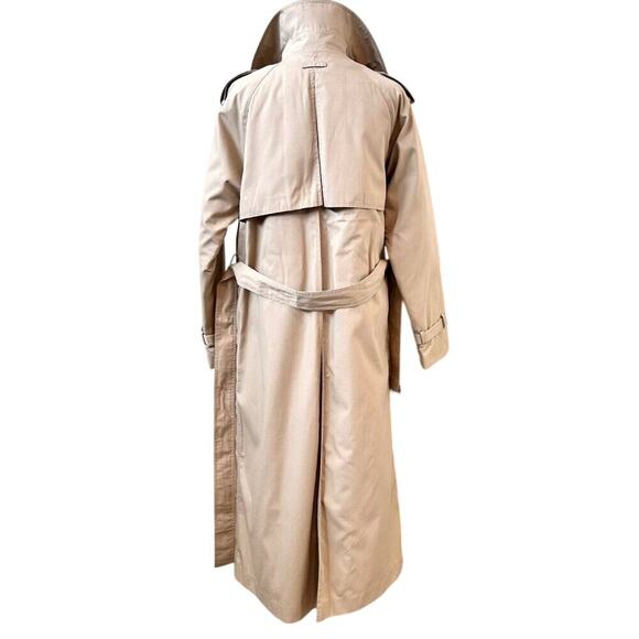 Vintage Oleg Cassini Heritage Size 12 Quilted Long Trench Coat Quiet Luxury - Picture 11 of 16